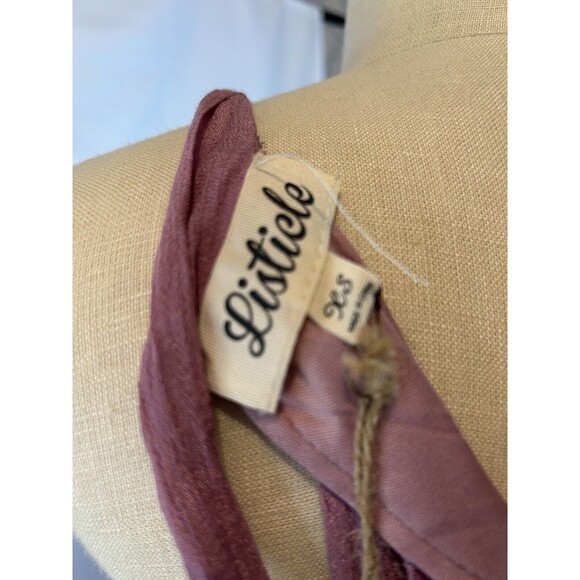 NWT  Listicle Ruffle Mauve Woven Rayon  Halter Neck Pocket Tiered Dress XS - Picture 8 of 13